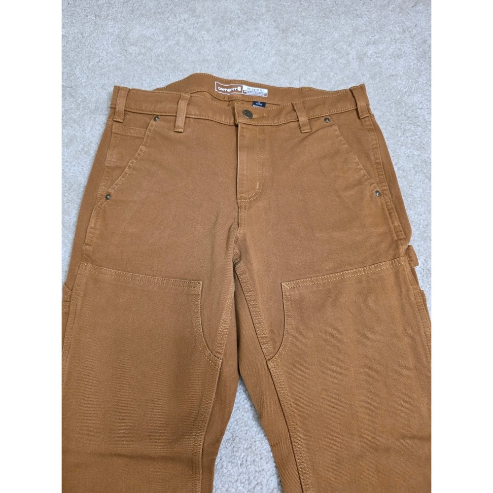 Carhartt women Rugged Flex Relaxed Fit Twill Double Front Work Pants Brown 8R - Picture 4 of 7